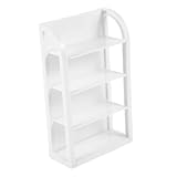 Toyvian Simulated Shelves Miniature Bakery Case Mini Drawer Cabinet Model Miniature Bookshelf Doll House Wall Rack Mini Bookcase Display Case Miniatures Dollhouse Accessories Plastic White