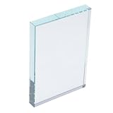 PEPLAYTAL Clear Square Glass Paperweight for Sewing Accessories Weights and Calligraphy Transparent Decorative Glass Block for Painting Dressmaking and Office Desk Use Portable Heavy Cloth