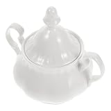 MAGICLULU Vintage Ceramic Sugar Bowl 280ml Bone China with Lids for Kitchen Decor