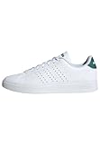 adidas Men's Advantage 2.0 Shoes, Cloud White/Core Black/Green, 11 UK