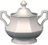 HERITAGE WHITE JOHNSON BROS 2 HDL COVERED SUGAR BOWL TEA NEW O.35L