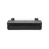 HP DesignJet T230 24-inch (5HB07D), Large Format Printer, Plotter, Standard A4-A1, 68 A1 Prints/Hour, Wi-Fi, Ethernet, USB, 2400x1200 dpi, Recycled Metal, 1-Year Warranty, HP Click, Black