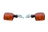 aVDB-moto Pair of Front Turn Signals Compatible with YAMAHA FZR 250 R 1989, FZR 250R 1990-1994, TZR 250 / SP 1989-1990 Orange