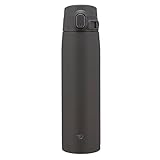 Zojirushi SM-VB72-BM Stainless Steel Mug, Water Bottle, Large Capacity, 24.3 fl oz (720 ml), One-Touch Type, Seamless Stop, Only 3 Cleaning Points, Soft Black