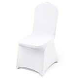 VEVOR 50pcs Chair Cover Wedding Spandex White Chair Covers Stretch Fabric Removable Washable Protective Slipcovers for Weddings Banquets Ceremony