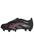 adidas Predator League FOLD-Over Tongue Soft Ground Football Boots Kids, Core Black/Grey Four/Lucid Red, 5 UK Child
