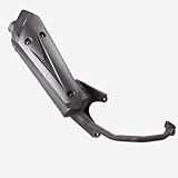 50cc Scooter Black Complete Exhaust System (type 2) compatible with Lexmoto Diablo50 LJ50QT-9M/Echo+ 50 LJ50QT-6L