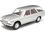 Compatible with Peugeot 504 Break Silver 1:18 MC Group 18358