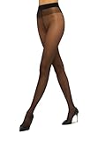 Wolford Women Satin Touch 20 Tights, Ladies hosiery,transparent,sheer,translucent,shimmering,7005 black,L