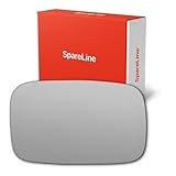 SpareLine Wing Door Mirror Glass - Adhesive‑Type Convex for Ford Escort 1986-1990 (Right/Off‑Side/Driver)