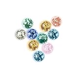Ben & Bel Glow-In-The-Dark Glass Marbles – A 10-Piece Set of Multicoloured Speckled Marbles for Marble Run Games, DIY Projects or Home Decoration