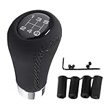 JNNJ Manual Gear Shift Knob Stick Head Shifter Lever Stick, Universal Shift Lever 5 Speed Shift Knob, Modification Manual Shifts Head Gears Aluminum Shifter, for Most Autos(Black-Line)