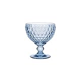 Villeroy & Boch - Boston col. Blue Sparkling Wine Coupe, Extravagant, Beautifully Shaped Glass for Sparkling Wine or Champagne, Crystal, Blue, 400 ml