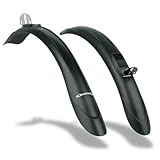 SKS Beavertail Front/Rear Clip On Pair Of Mudguards, Black