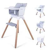 Red Kite Feed Me Kombo 3 in 1 Wooden Highchair/Lo Chair/Infant Seat - Grey