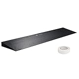 VEVOR 1.2" Rise Cuttable Threshold Ramp for Sweeping Robot, 35.4" Wide Natural Rubber Wheelchair Ramp, Non-Slip Solid Rubber Ramp with Double-Sided Tape for Doorways, Driveways, Bathroom, Smooth Tile
