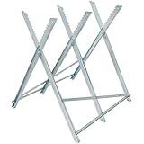 Brennenstuhl Sawhorse MB 150 S (galvanised Wooden Sawhorse, Foldable Saw Frame)