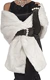 Rubie's Women's Vintage Hollywood Faux Mink Stole Adult Sized Costumes, White, One