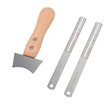 Fafeicy Professional Guitar Fret Slot Saw Cutter with Wood Handle and Ruler for Luthier Repair Cleaning Bridge Slots on Electric Acoustic Bass