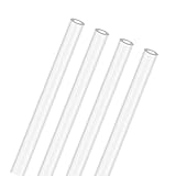 M METERXITY 4-Pack Clear Rigid Acrylic Pipe, 1.5mm[0.06"] ID x 3mm[0.12"] OD Plastic Round Tube for Water Cooling System/Lamps/Fountains/Aquariums/Display Stand, Acrylic Tubing [305mm/12IN]