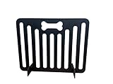 See-Through Dog Barrier, Versatile Freestanding Dog Gate, Indoor Wood Fence (Black, 60 x75 cm/medium dogs)