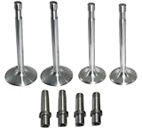 AEspares VALVE AND VALVE GUIDE SET Compatible With TRIUMPH PRE-UNIT 6T 1949-1962 IRON HEAD MODELS 70-2903, 70-2904, 70-2899