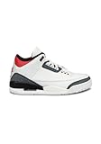 Nike Air Jordan 3 Retro - White / Fire Red / Black / Cement Grey, White, 11 UK