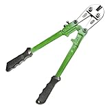 Brackit Heavy Duty 14” Bolt Cutters, 355mm Stainless Steel Mini Cropper Tool with Rubberized Anti-Slip Easy Grip Handles for Mechanics, Carpentry, Building, Plumbing [Colours May Vary]