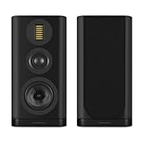 Wharfedale EVO 5.2 Standmount Speakers (Pair) – 6.5″ Kevlar Woofer, Soft Dome Midrange, AMT Tweeter, 3-Way Bass Reflex (Black)