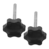 Beavorty 1 Set Knob Screw Screws Walker Accessories Star Hand Knob Drive Walker Replacement Parts Drive Wheelchair Replacement Parts Manual Lawn Mower Accessories Plastic Black