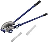 Unibos | Manual Pipe Rebar Tube Bender, 2 in 1 Dual Size Wheel Pipe Bending Tool 180 Degrees Adjustable, Heavy Duty Pipe Bender, Tube Pipe Bender for 15mm 22mm Pipe