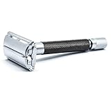 Parker Razors 74R Graphite DE Safety Razor (Butterfly Mechanism, Brass, Vintage Style, Unisex-Adults, Brown)