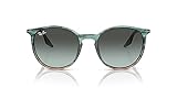 Ray-Ban Unisex's Rb2204 Sunglasses, Striped Blue Gradient Green/Vintage Blue Gradient Black, 51MM