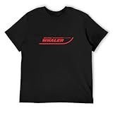 Boston Whaler Mens T-Shirt Casual Cotton Unisex Black Tees Tops M