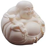 Mini Laughing Buddha Statue, Chinese Feng Shui Laughing Buddha Figurine Maitreya Buddha Ornament Home Office Decoration Attract Wealth and Good Luck