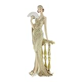 Juliana Broadway Belles Gold Glitter Figurine Sculpture Holding Fan Octavia