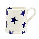 Emma Bridgewater Large Mug 1/2 Pint, Ceramic Coffee Mug Large - Stoneware Mug, Cappuccino, Latte, Coffee, Tea Cup - Beautiful Mugs, Birthday Gift - Coffee Mug Blue Star