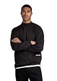 G-Star Men's Mock Neck Loose T-shirt, Black (dk black D23879-C812-6484), S