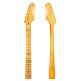 RuiJOTWAT 22 Fret Replacement Maple Neck Fingerboard For Strat St Stratocaster (Lacquer)