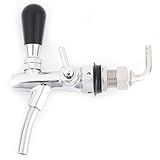 DEWIN Draft Faucet Beer Tap, Draft Tap Draft Beer Keg Faucet Stainless Steel G5/8 Adjustable Beer Tap Faucet Draft Shank Home Bar (Silver)