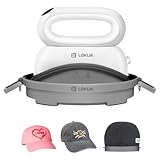LOKLIK Impress Hat Heat Press - Mini Heat Press for Fabric Hat Printing, HTV Heatpress Machine - Crafting Tool for Headwear with Adjustable Temperature Controls