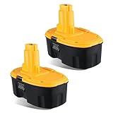 2 X 6.0Ah/6000mAh Ni-MH Replacement for Dewalt Battery Compatible with Dewalt 18V Battery DC9096 DE9098 DE9095 DW9095 DE9039 DE9096 DW9096 DW9095 DW9098 for Cordless Power Tool (6.0-2)