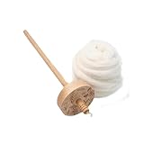 Wooden Drop Spindle, Drop Spindle Top Whorl Yarn Spindle Spin Hand Spinning Wool Starter Spinner Kit Wooden, Carved Design for Beginners (Patterned)