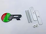 Round R Grill Car Emblem Badge Red/Green/Black F-PACE XJ XK XJR XJS E X Type