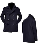 Leather Verse Mens Tom Wool Navy Blue Peacoat - Mission Imposssible Ethan Hunt MI 6 Double Breasted Sport Winter Coat