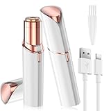 Vexloria Facial Hair Remover for Women, Face Hair Trimmer, Rechargeable Women's Facial Shaver, Painless Lady Shavers for Women for Face Hair, Upper Lips, Peach Fuzz, Bikini Body-White