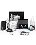InoKraft Airbrush Kit with Air Compressor- 1/6 HP Quiet Air Compressor, Gravity Airbrush with 3 Tips 0.2, 0.3 & 0.5 mm- Hose, Holder, How-to Guide- Airbrush Paint Set for Model Painting Gift 4 Colors
