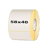 Scale Labels 58x40mm - 8, 16, 24, 44 Rolls - for CAS, Dibal, Bizerba, Avery Berkel. Premium Quality Thermal Labels with Grade A, Strong, Adhesive for Most Popular Scales (8)