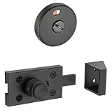 Matte Black Aluminium Cubicle Door Lock with Buffer Indicator Release and Keep for Toilet Cubicles