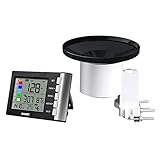 ECOWITT Rain Gauge, Weather Forecast High Precision Digital Rain Gauge Wireless Self-emptying Collector with Rainfall Alert Rainfall History Indoor Temperature Humidity WH5360A 868…